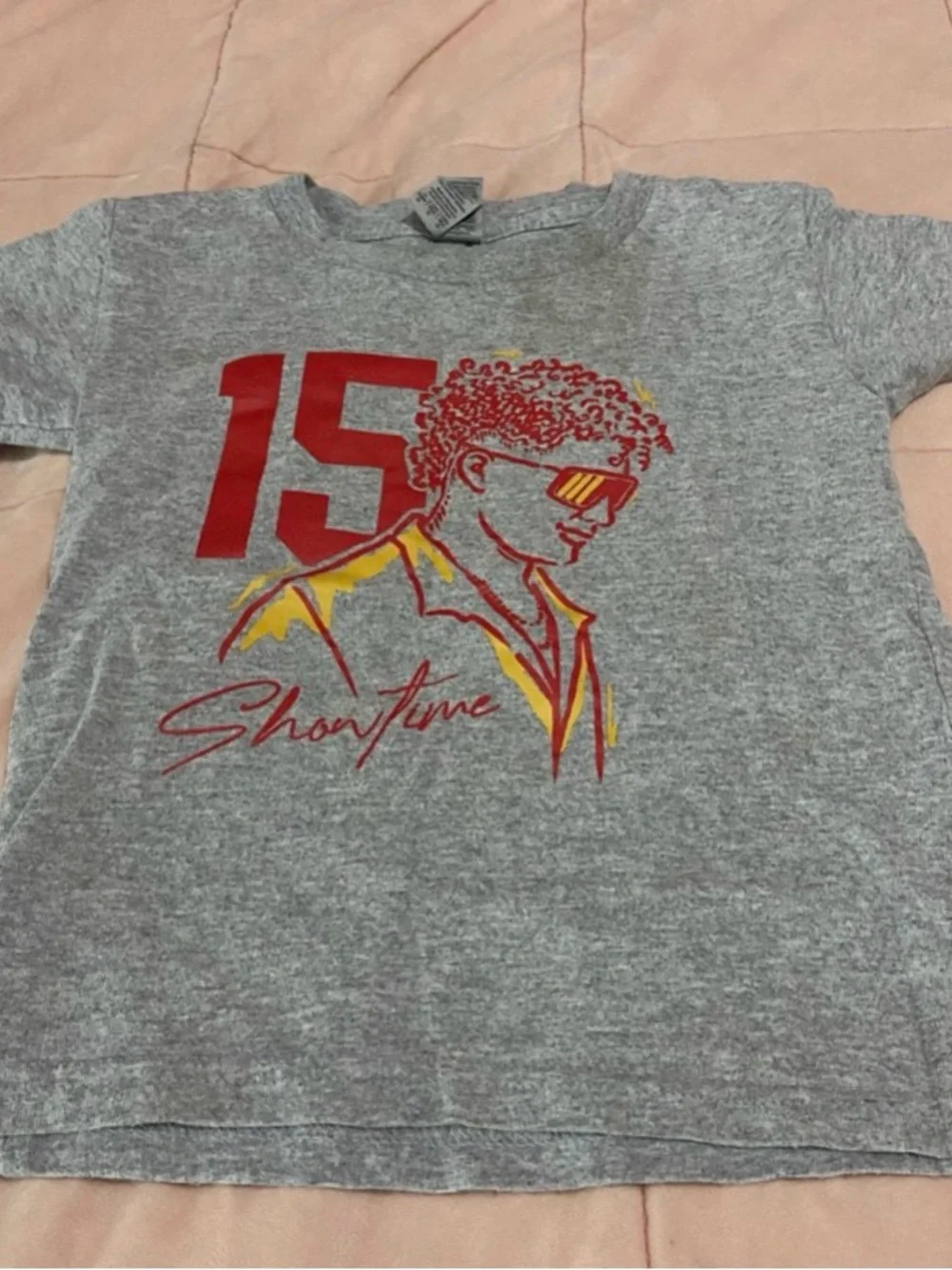 KC Chiefs Patrick Mahomes Short Sleeve Gray/Yellow/Red Toddler (4T) T Shirt